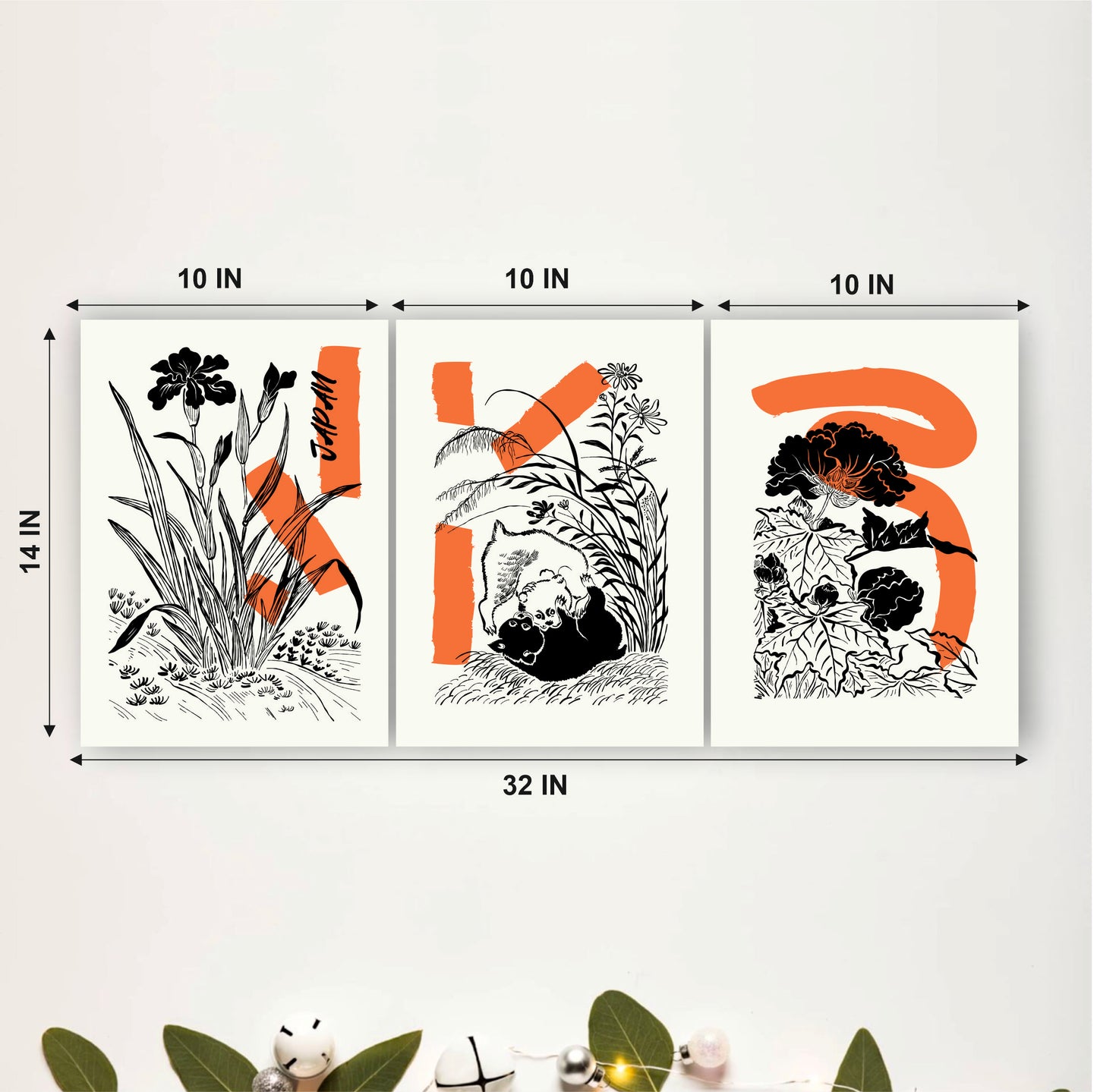 Nature Sketch Wooden Wall Decor