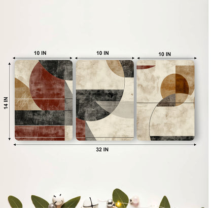 Retro Geometric Abstract Wall Art