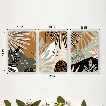 Neutral Tropical Abstract Wall Decor