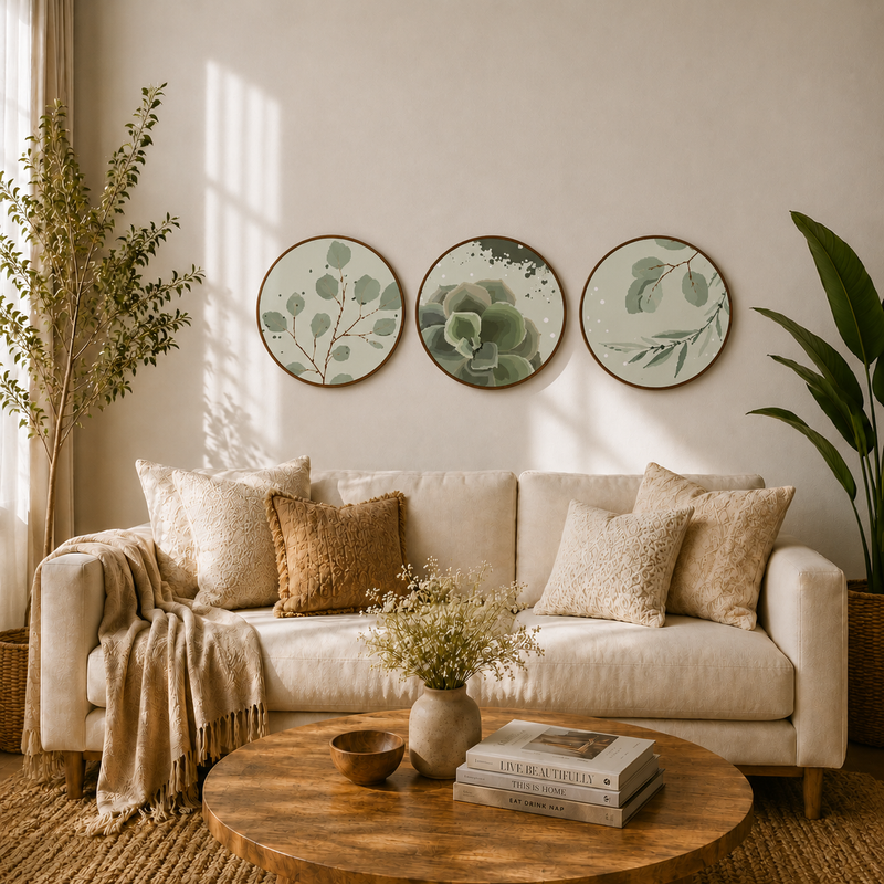 Sage Botanical Wooden Wall Art