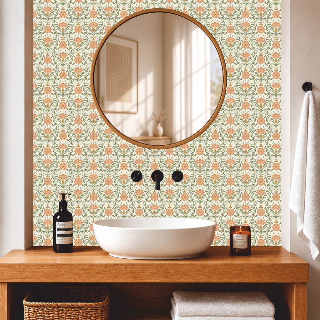 Victorian Floral Vine Tile Sticker