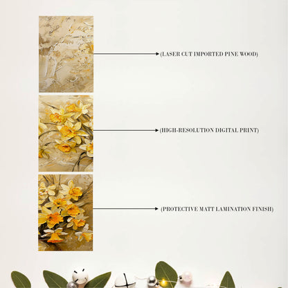 Yellow Daffodil Bouquet Wall Decor