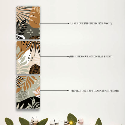 Neutral Tropical Abstract Wall Decor