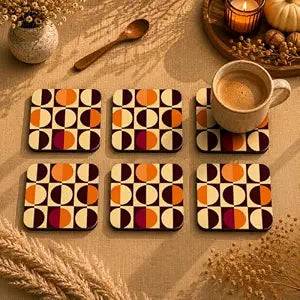 Geometric Harmony Coasters Pack of 6