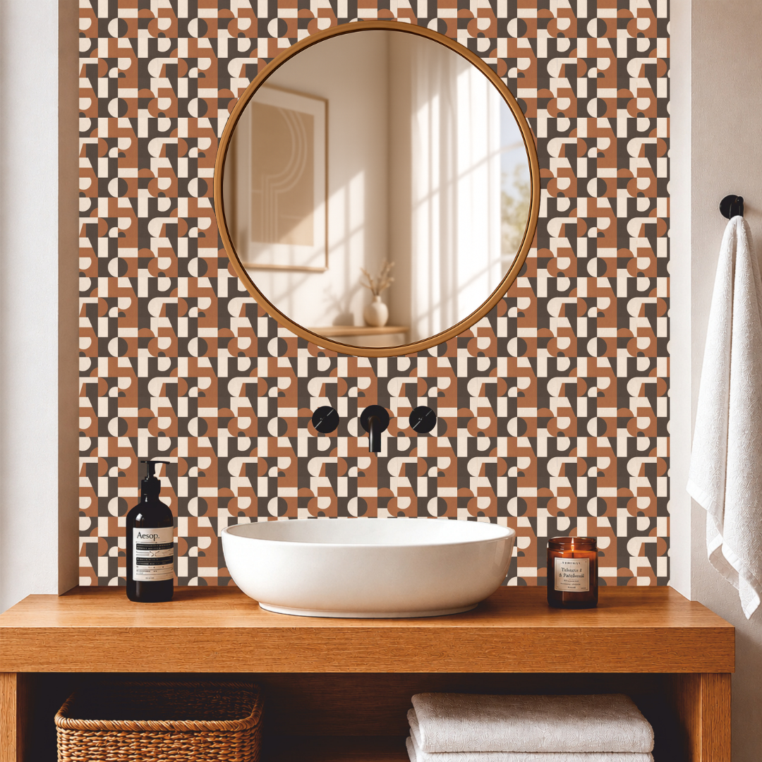 Mid-Century Geometric Tile Sticker