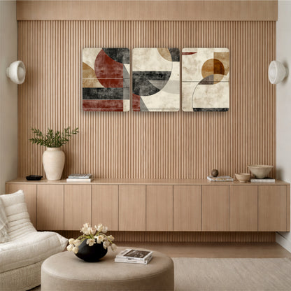 Retro Geometric Abstract Wall Art