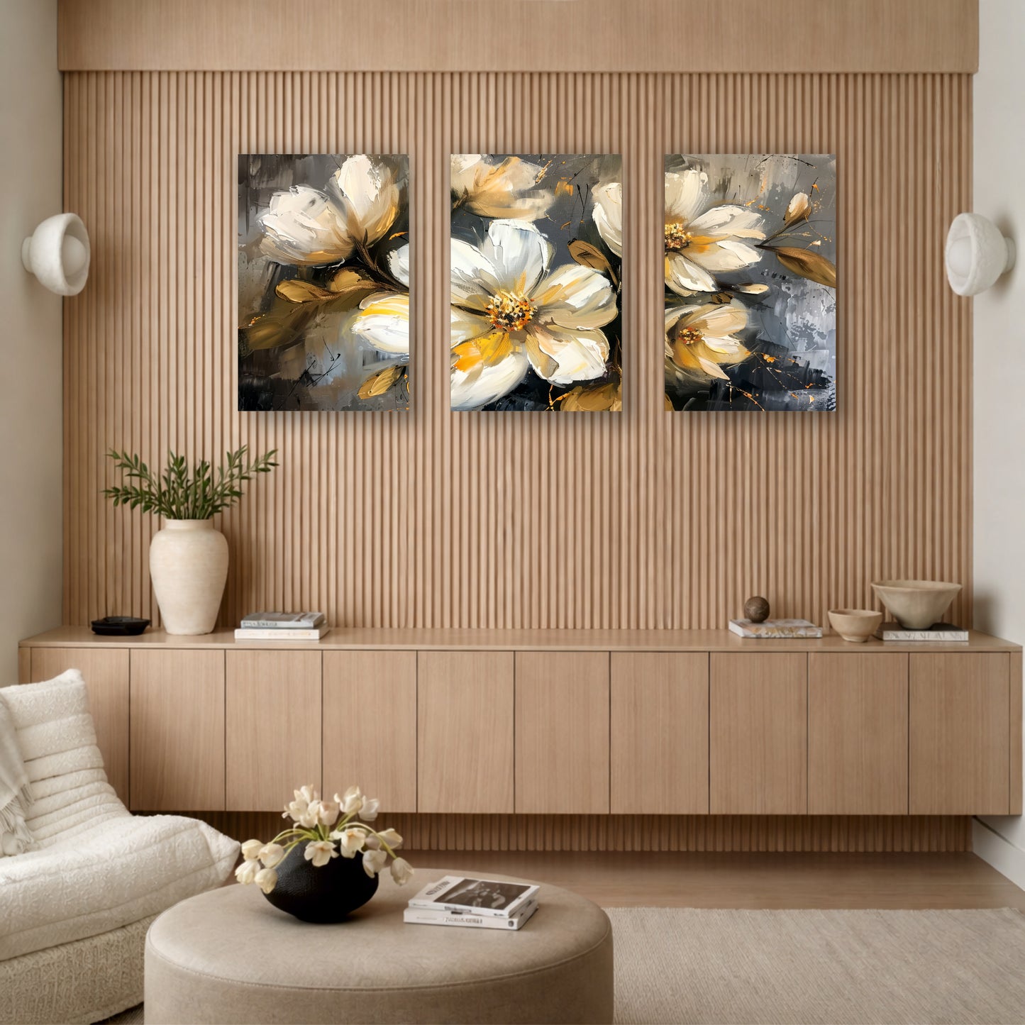 Luxury White Blossom Wall Hanging