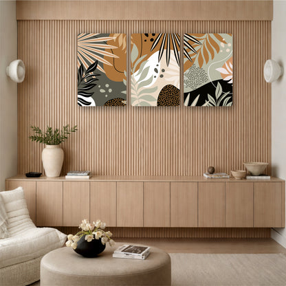 Neutral Tropical Abstract Wall Decor