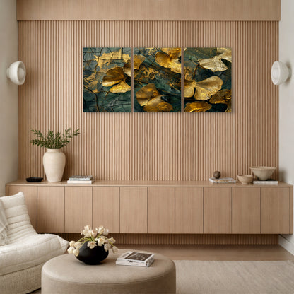 Ginkgo Leaf Botanical Wooden Wall Art