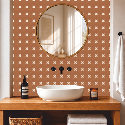 Earth Tone Petal Tile Sticker