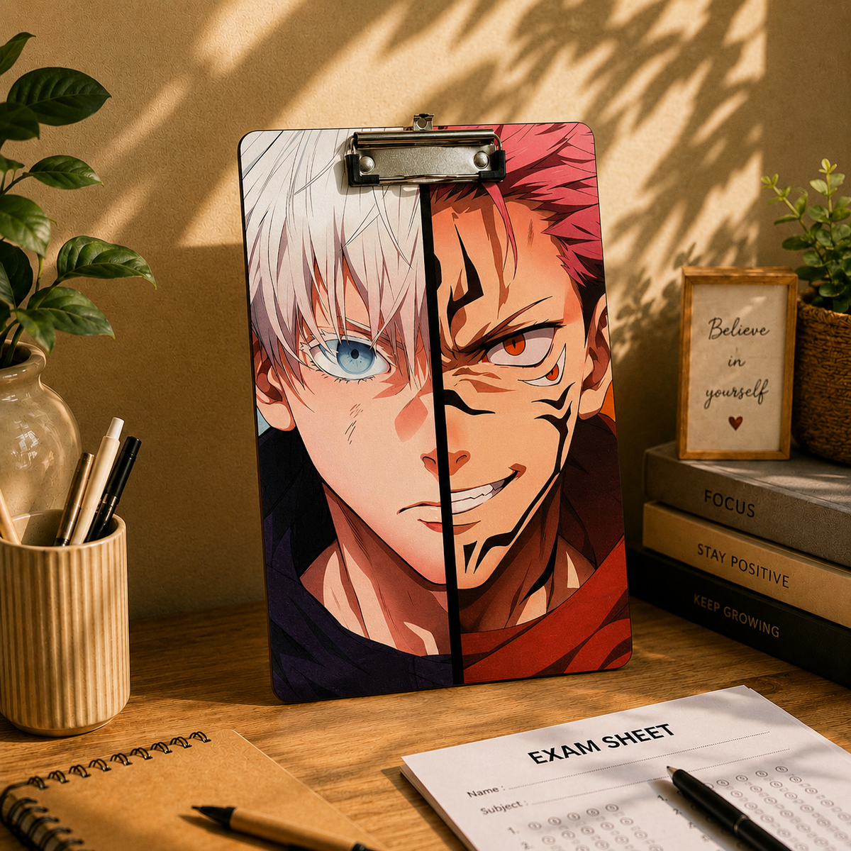 Anime Duo Face Writing Pad Clipboard