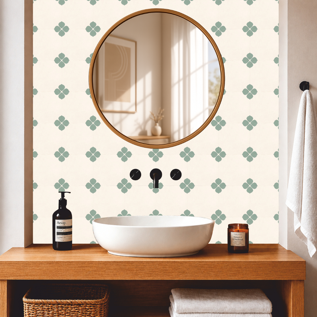 Scandinavian Floral Tile Sticker