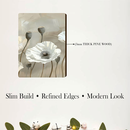 Timeless White Floral Symphony Wall Art
