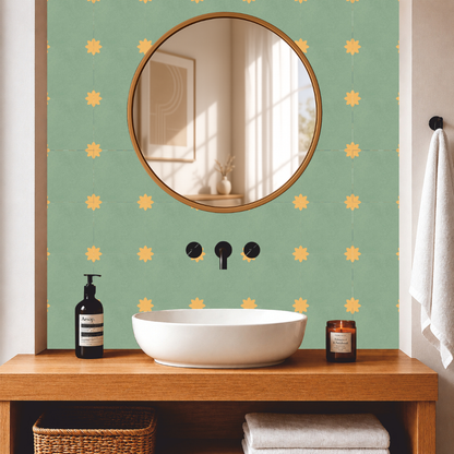 Scandinavian Botanical Tile Sticker