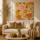 Abstract Floral Bouquet Wooden Wall Art