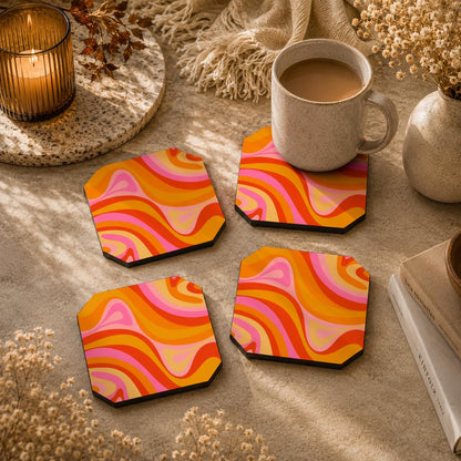 Enchanted Feline Coasters Pack of 4