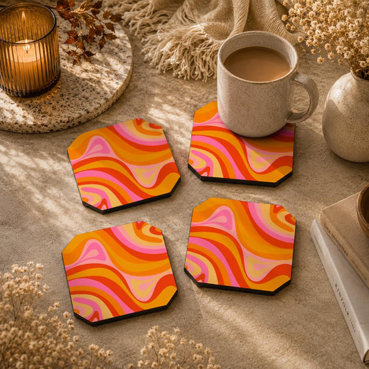 Enchanted Feline Coasters Pack of 4