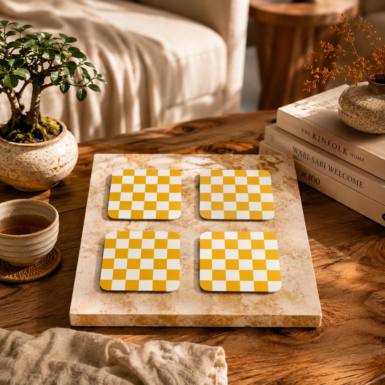 Artisan Floral Coasters Pack of 4