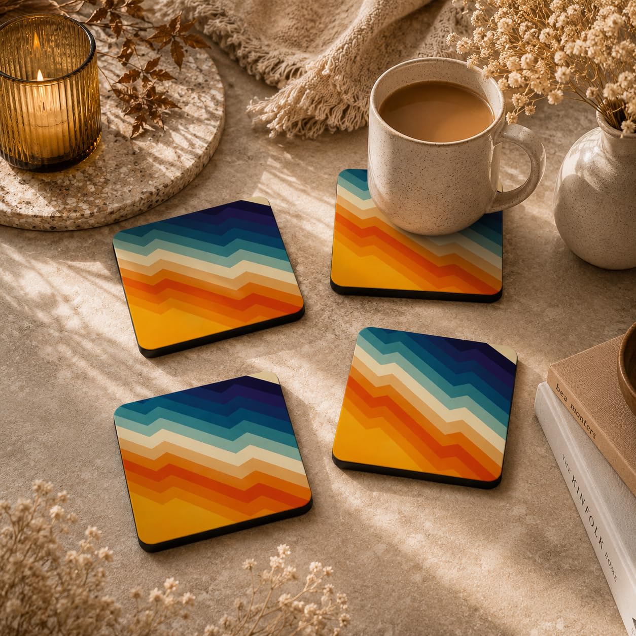 Ocean Sunset Coasters Pack of 4