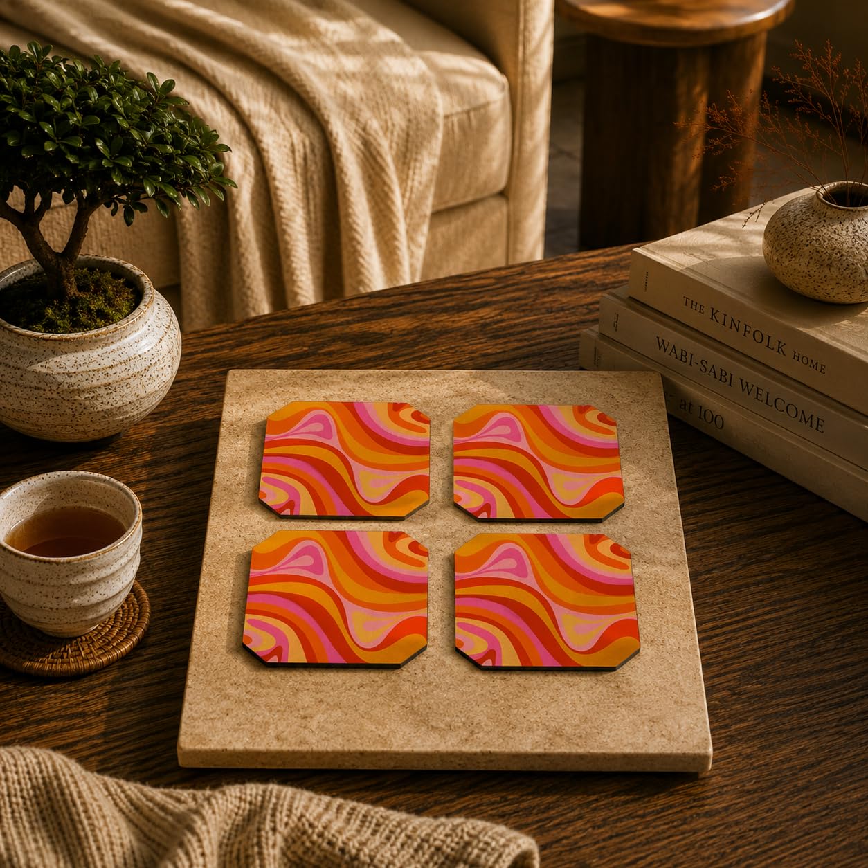 Enchanted Feline Coasters Pack of 4