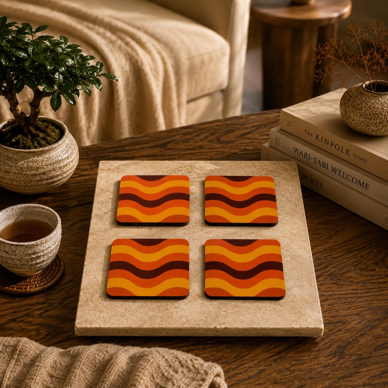 Retro Groove Coasters Pack of 4