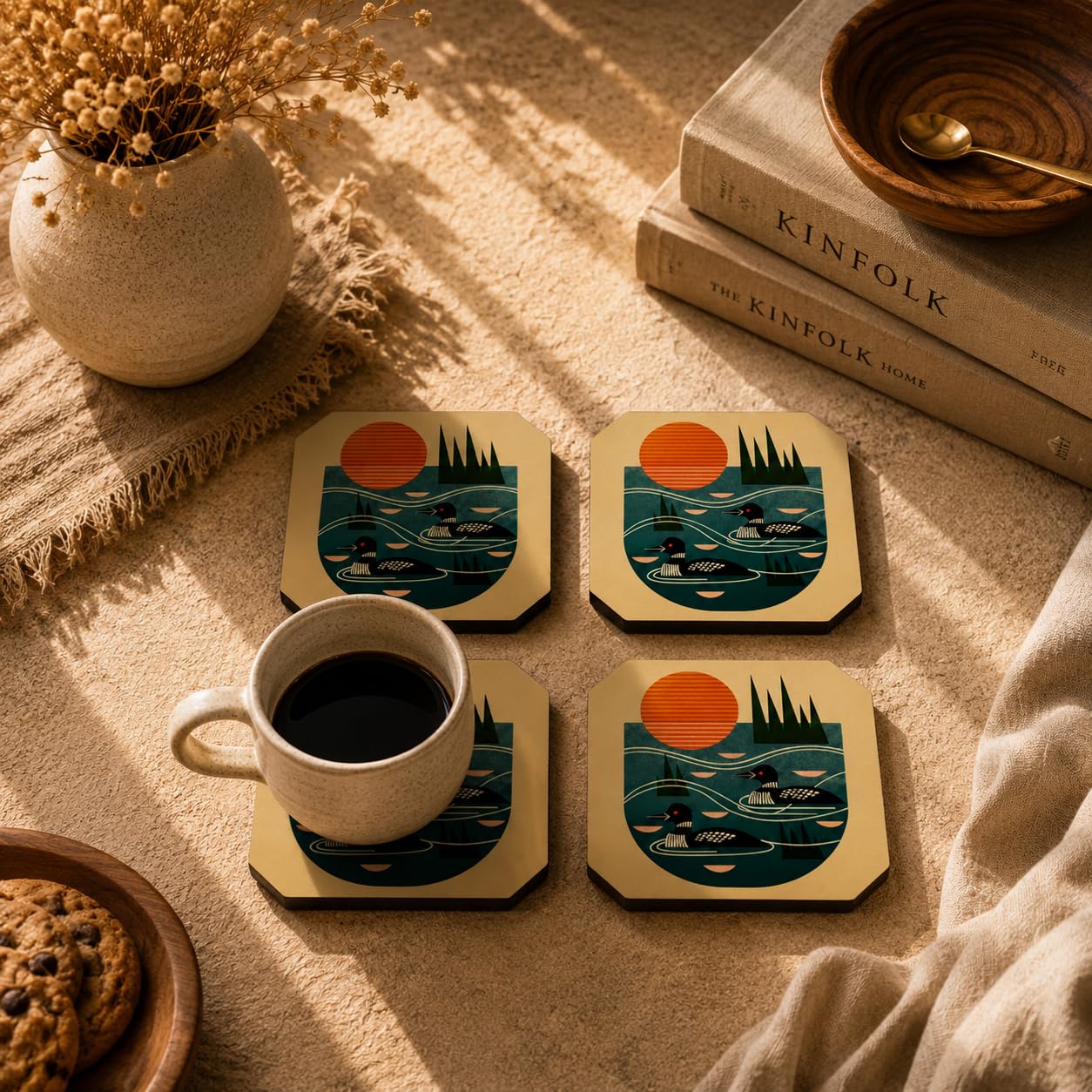 Ocean Sunset Coasters Pack of 4