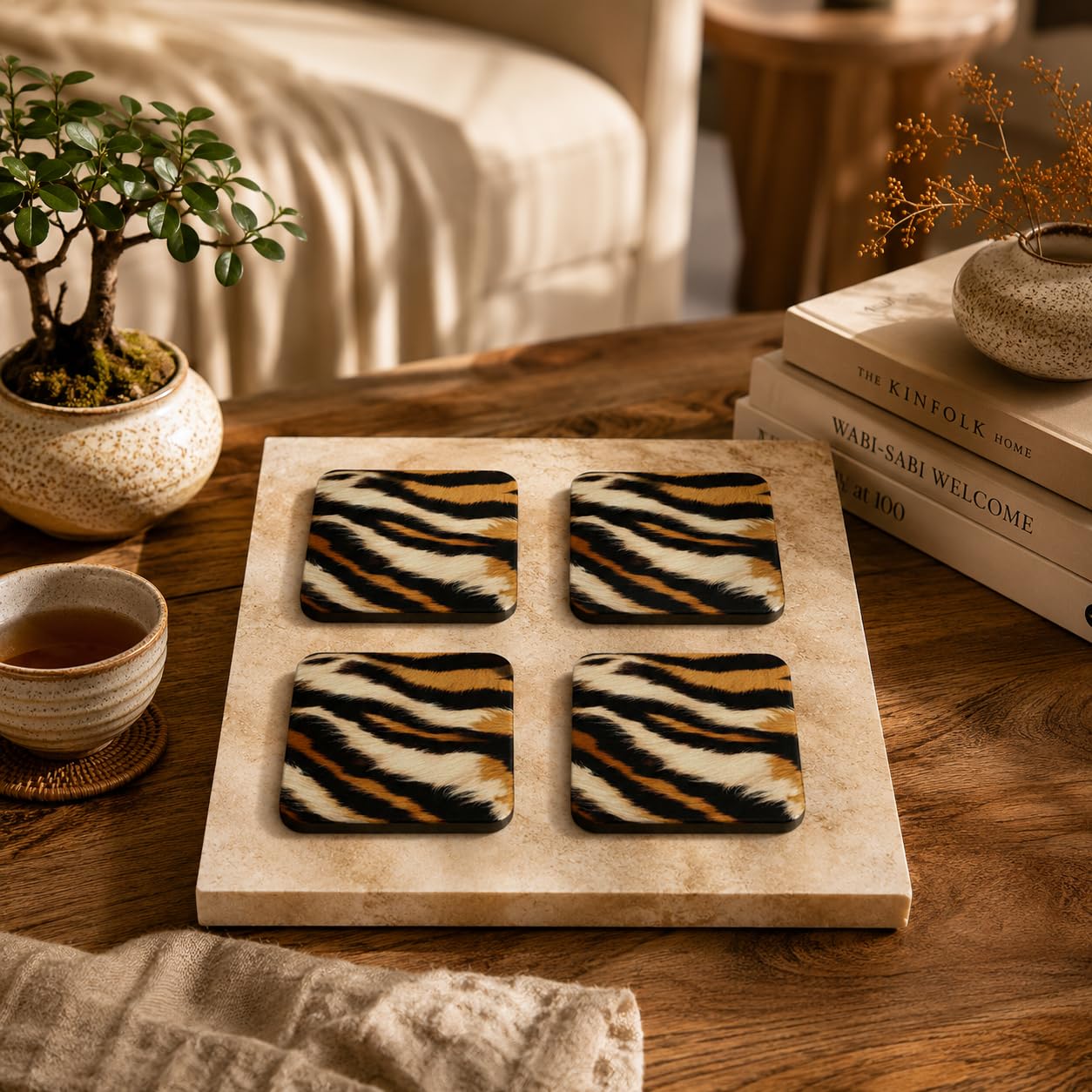 Noir Safari Coasters Pack of 4