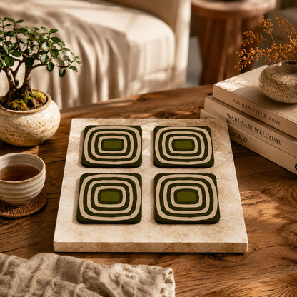 Geo Orbit Coasters Pack of 4