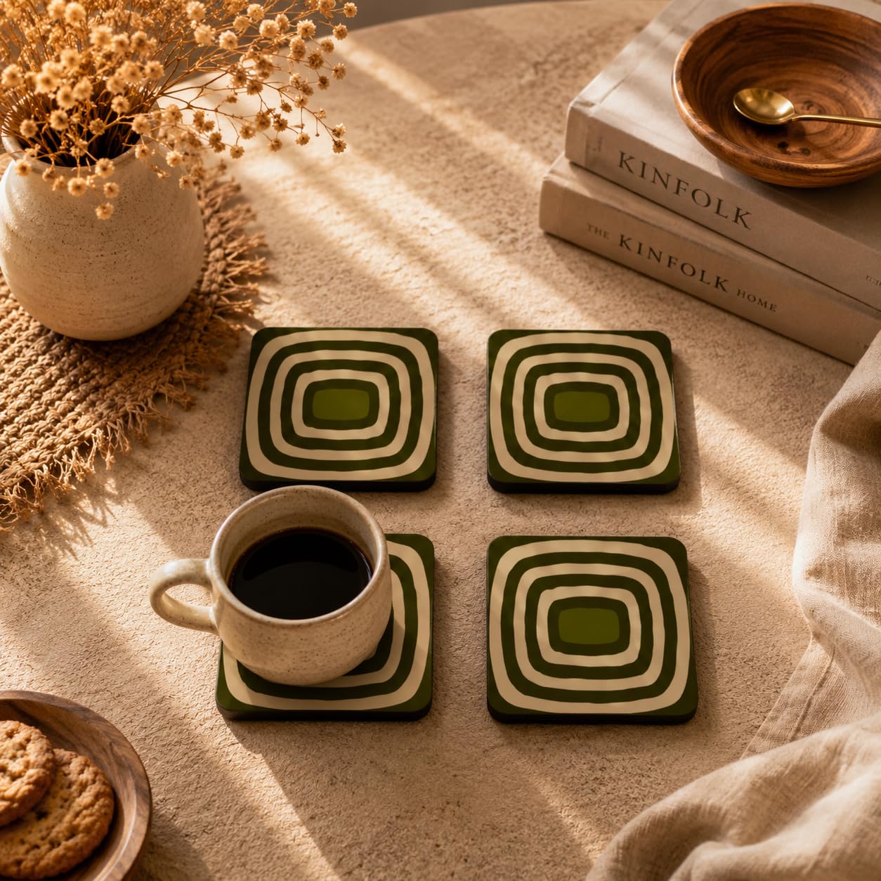 Geo Orbit Coasters Pack of 4
