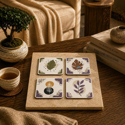 Natural Elements Coasters Pack of 4
