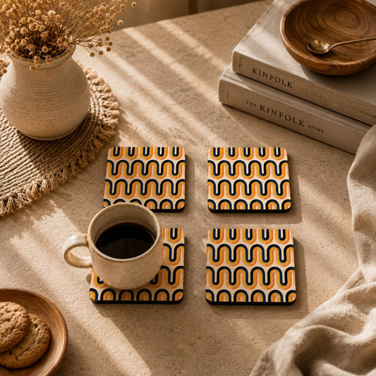 Retro Hive Coasters Pack of 4