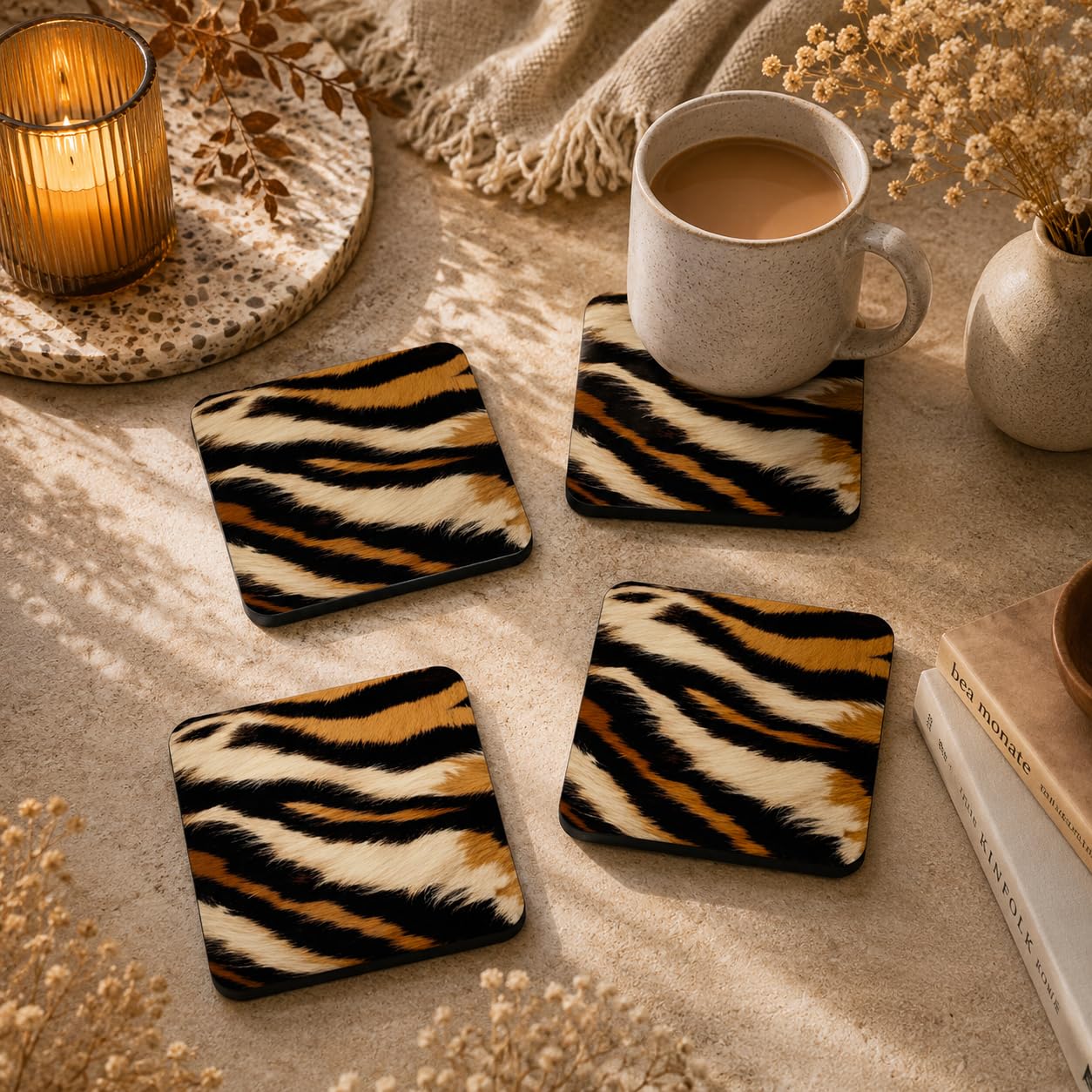 Noir Safari Coasters Pack of 4