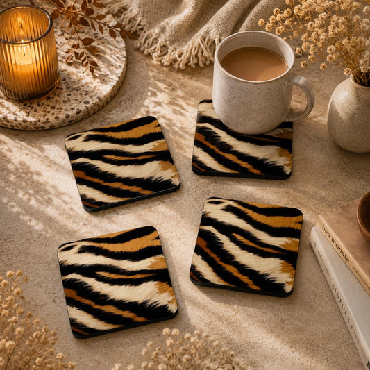 Noir Safari Coasters Pack of 4
