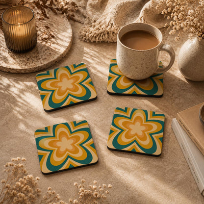 Golden Garden Coasters Pack of 6
