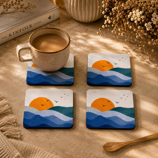 Serene Peaks Coasters Pack of 4
