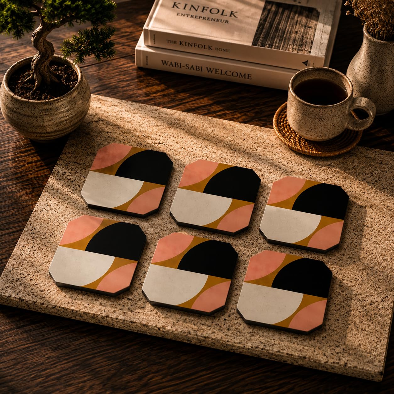 Minimal Arc Coasters Set Of 6