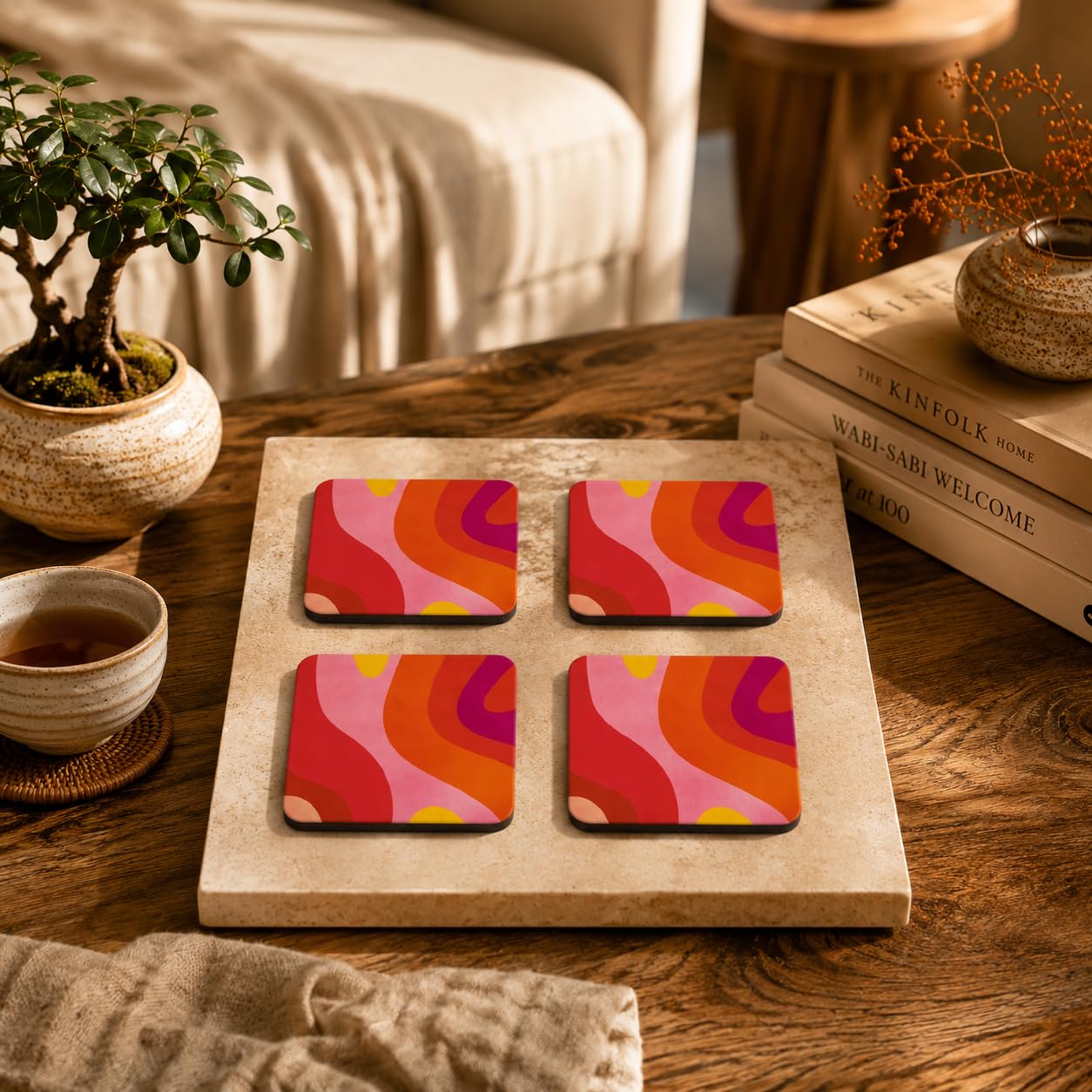 Amber Wave Coasters Pack of 4