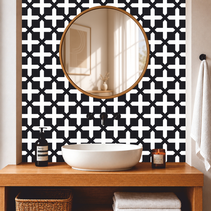 Monochrome Geometric Tile Sticker