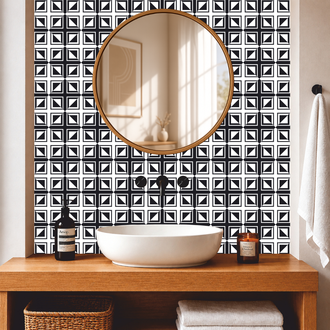 Art Deco Pinwheel Tile Sticker