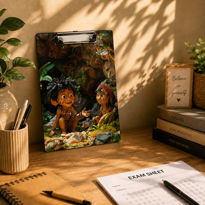 Forest Explorer Friends Clipboard – Cute Cartoon Artwork