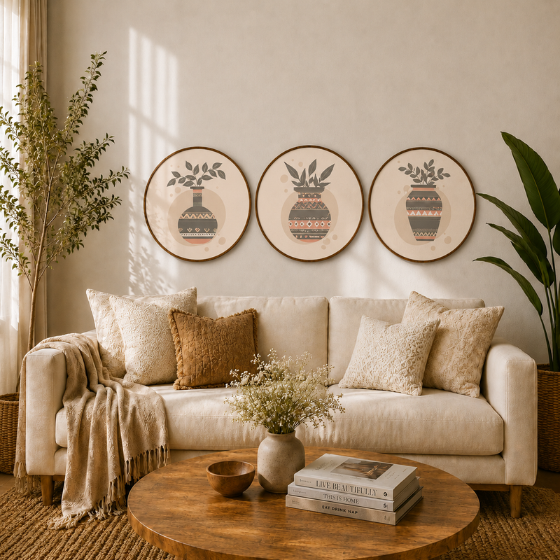 Minimal Boho Vase Wall Art