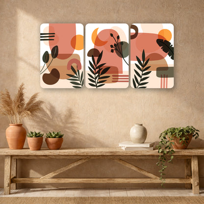 Terracotta Botanical Abstract Wall Art