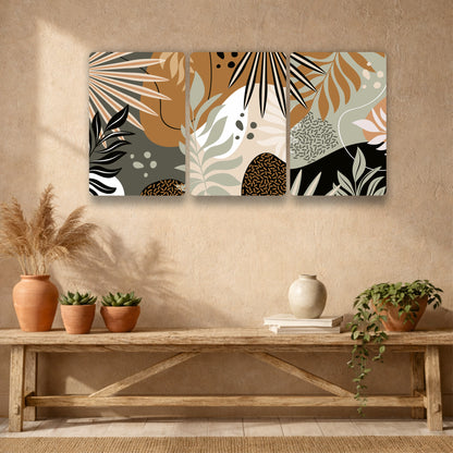 Neutral Tropical Abstract Wall Decor