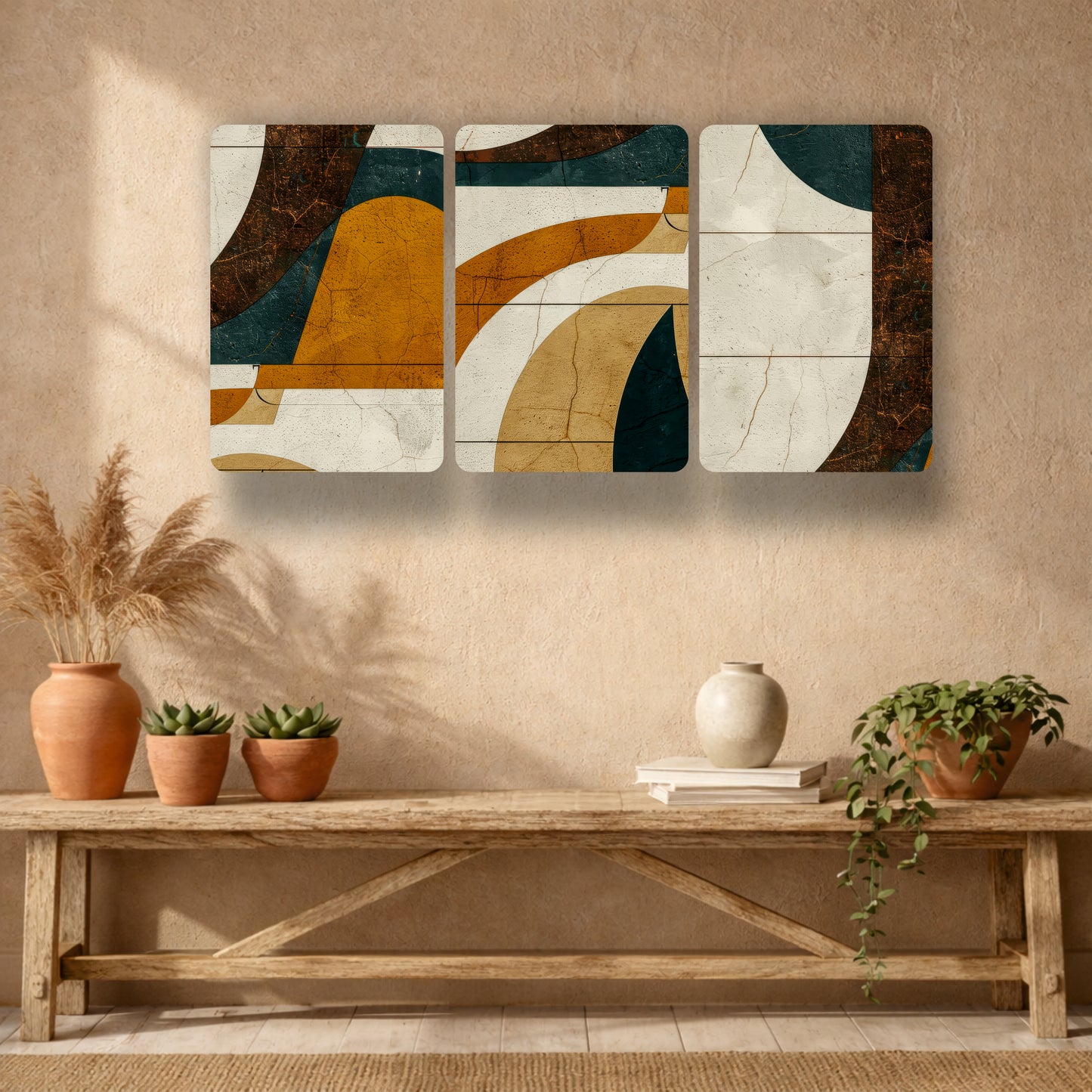 Mid-Century Geometric Wall Art
