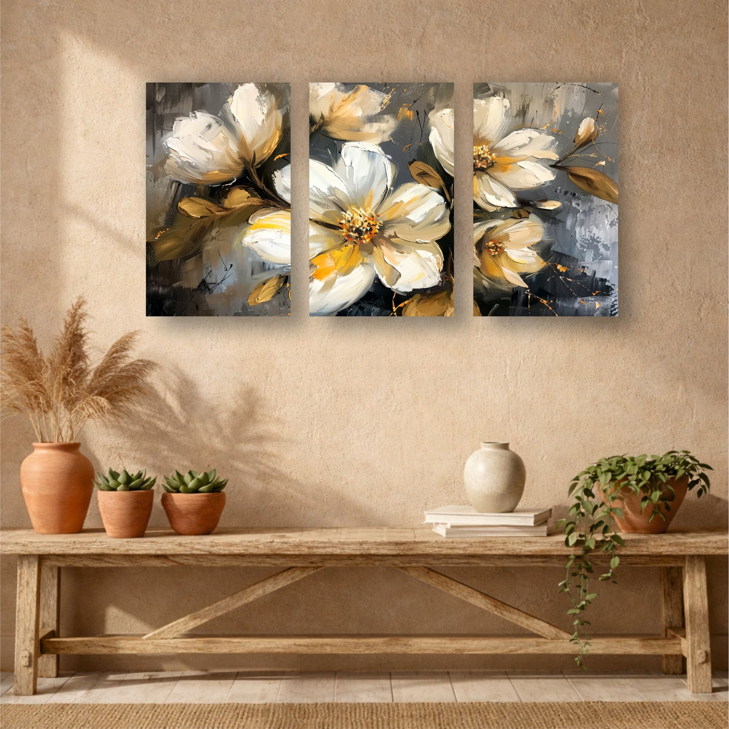 Luxury White Blossom Wall Hanging