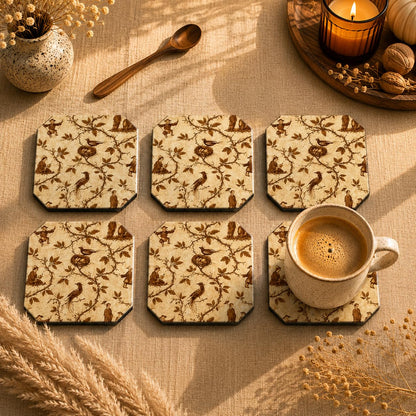 Heritage Birdsong Coaster Set Of 6