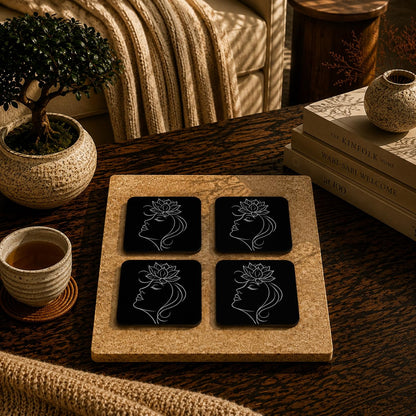 Ethereal Botanica Coasters Pack of 4