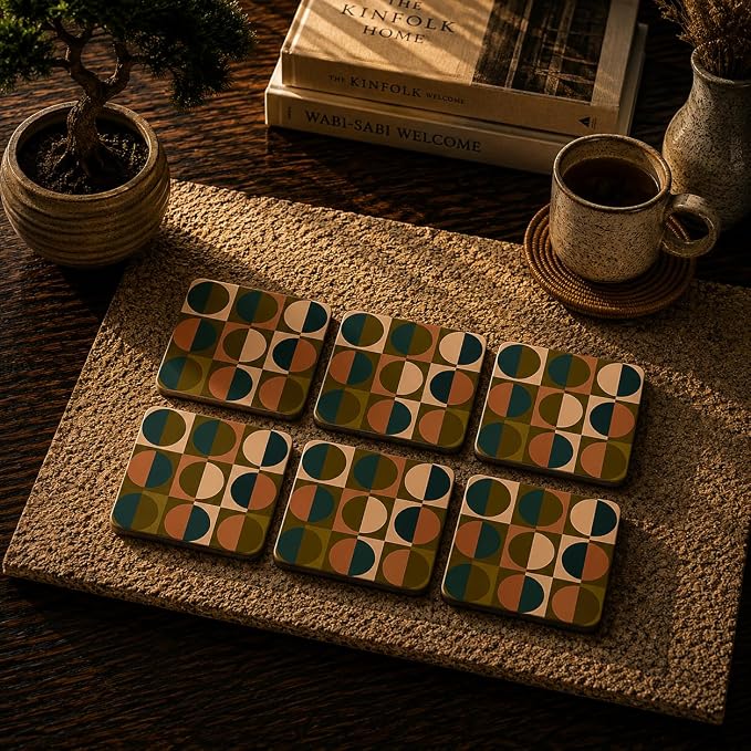 Mid-Century Mosaic Coasters Pack of 6