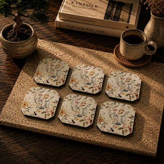 Countryside Blossom Coasters Set Of 6