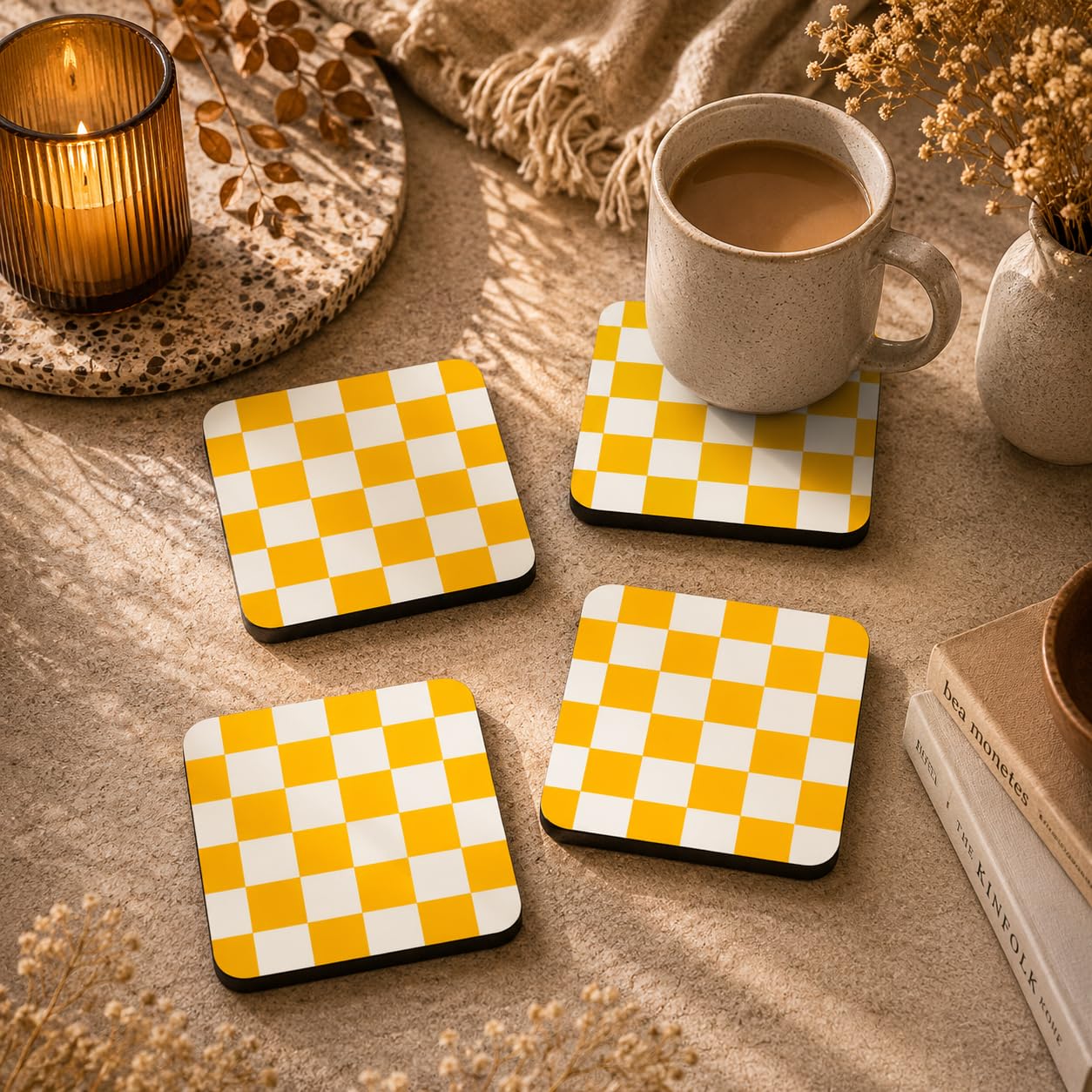 Artisan Floral Coasters Pack of 4